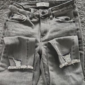 KanCan Charcoal Distressed Skinny Jeans